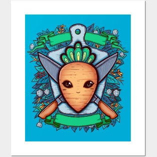 Carrot and Knife Coat of Arms Posters and Art